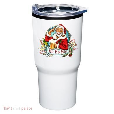 Ho-Ho-Ho Drinking Smoking Santa Claus Christmas Tumbler