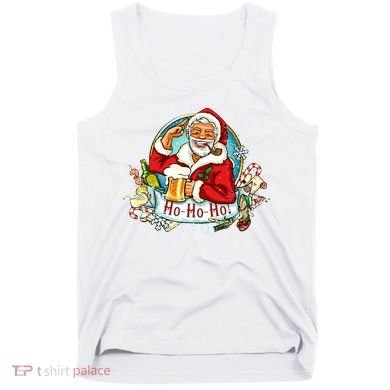 Ho-Ho-Ho Drinking Smoking Santa Claus Christmas Tank Top