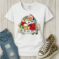 Ho-Ho-Ho Drinking Smoking Santa Claus Christmas Women's T-Shirt thumb 3