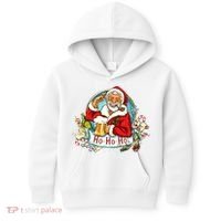 Ho-Ho-Ho Drinking Smoking Santa Claus Christmas Kids Hoodie thumb 0