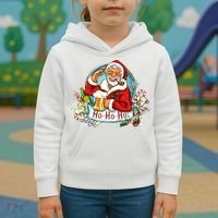 Ho-Ho-Ho Drinking Smoking Santa Claus Christmas Kids Hoodie thumb 3