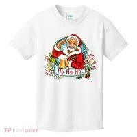 Ho-Ho-Ho Drinking Smoking Santa Claus Christmas Kids T-Shirt thumb 0