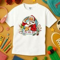Ho-Ho-Ho Drinking Smoking Santa Claus Christmas Kids T-Shirt thumb 3