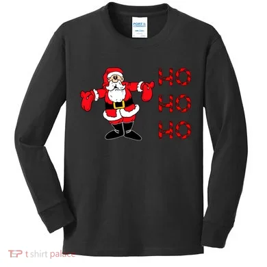 Ho Ho Ho Santa Kids Long Sleeve Shirt