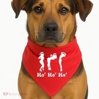 Ho Ho Ho Santa's Helpers USA-Made Doggie Bandana thumb 1