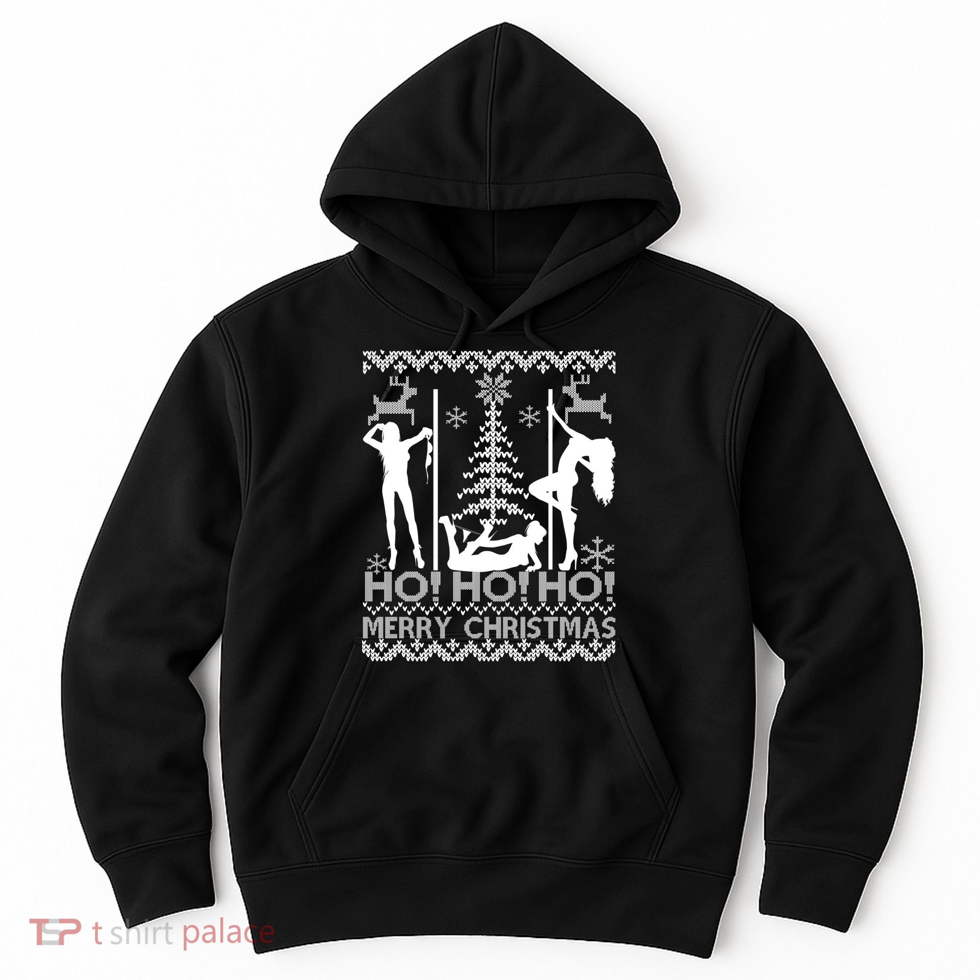Ho Ho Ho Strippers X-Mas Ugly Christmas Sweater Hoodie