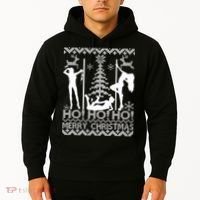 Ho Ho Ho Strippers X-Mas Ugly Christmas Sweater Hoodie thumb 2