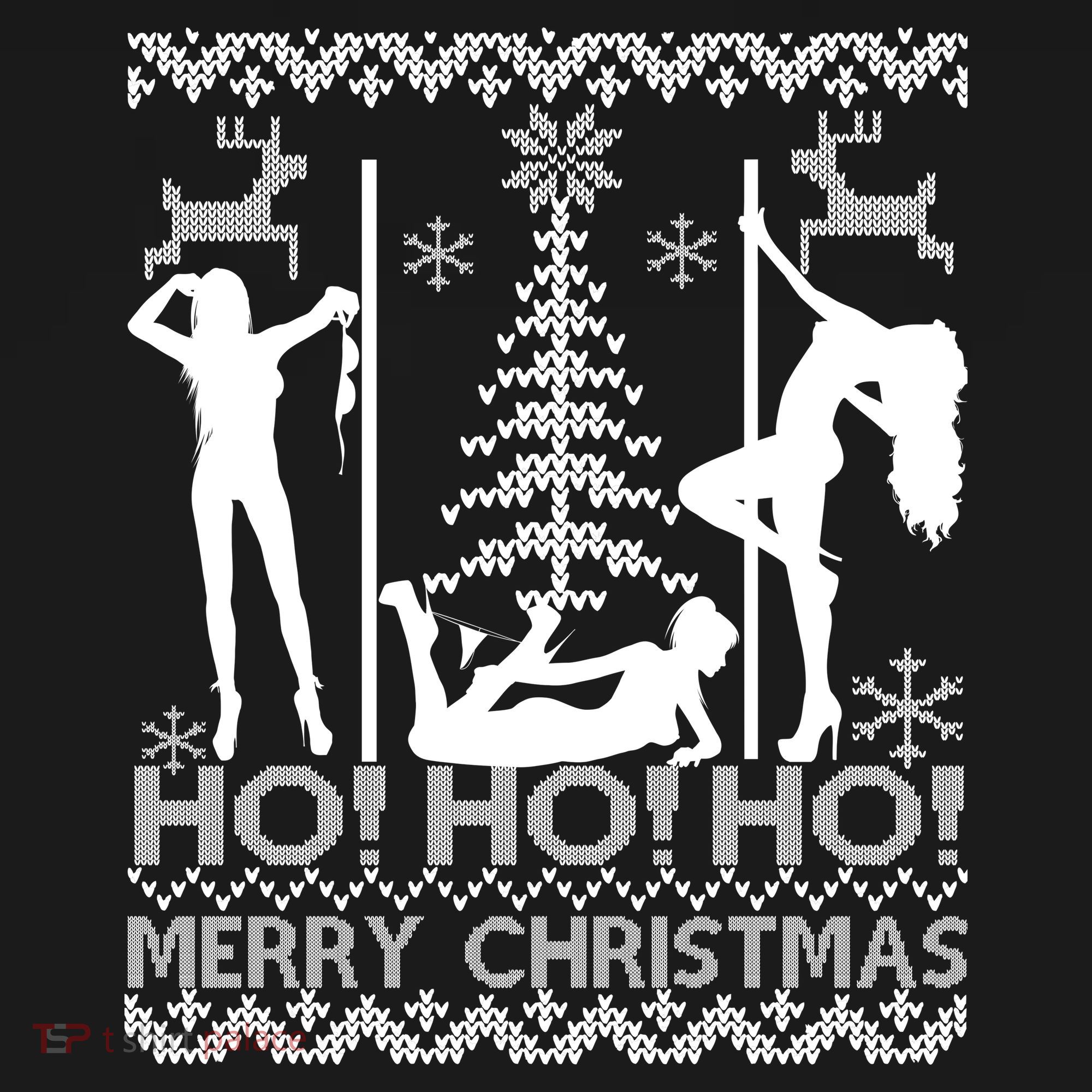 Ho Ho Ho Strippers X-Mas Ugly Christmas Sweater Apron