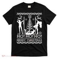 Ho Ho Ho Strippers X-Mas Ugly Christmas Sweater T-Shirt thumb 0