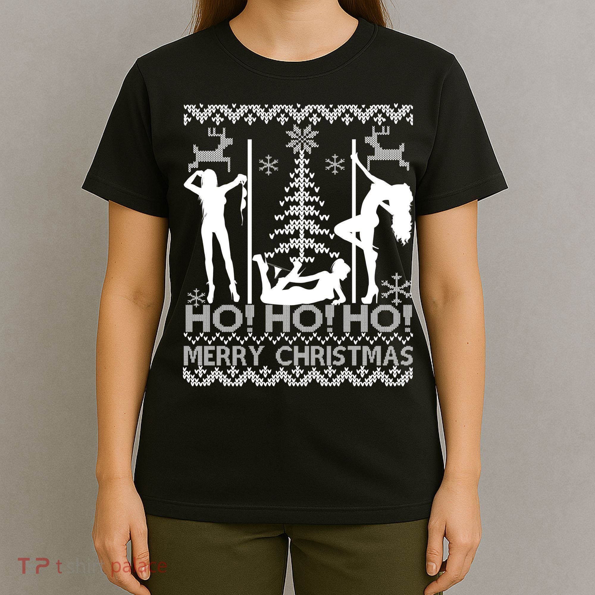 Ho Ho Ho Strippers X-Mas Ugly Christmas Sweater T-Shirt