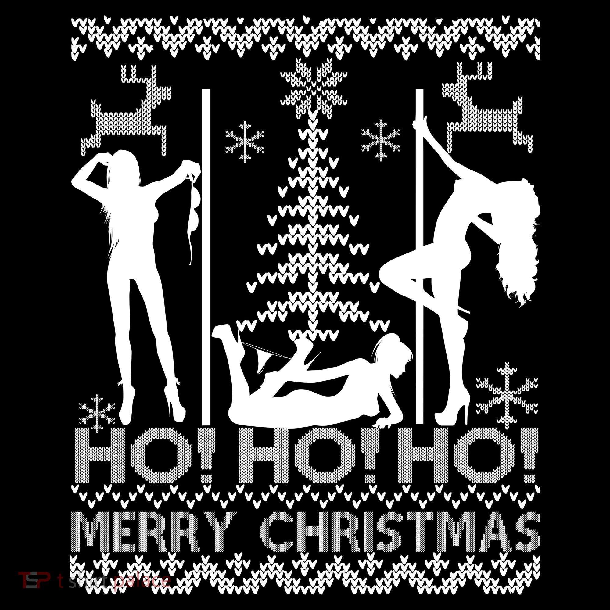 Ho Ho Ho Strippers X-Mas Ugly Christmas Sweater Women's Hoodie