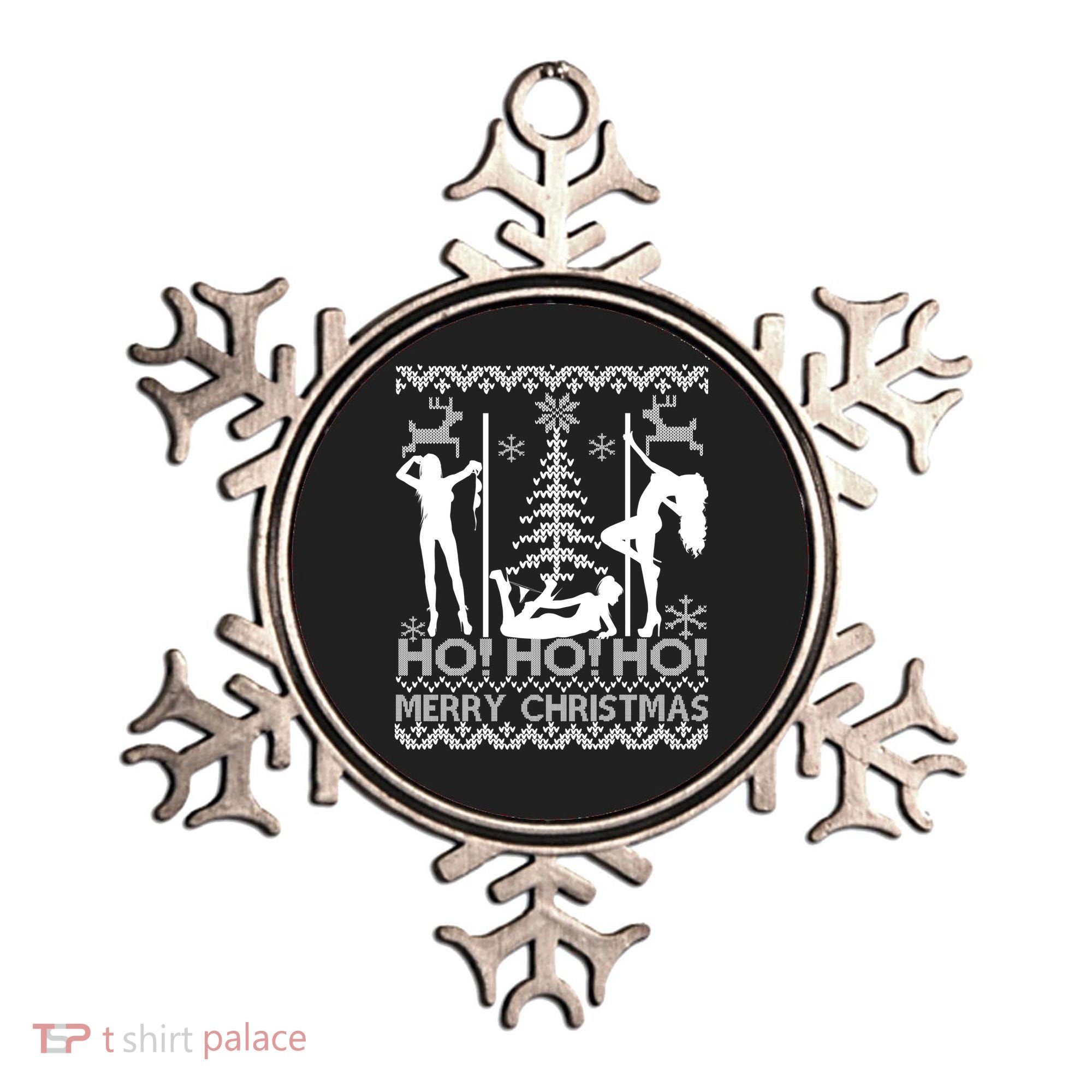 Ho Ho Ho Strippers X-Mas Ugly Christmas Sweater Ornament