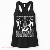 Ho Ho Ho Strippers X-Mas Ugly Christmas Sweater Women's Tank Top thumb 0