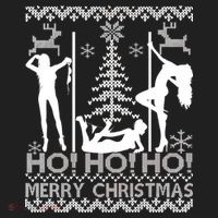 Ho Ho Ho Strippers X-Mas Ugly Christmas Sweater Hat thumb 2