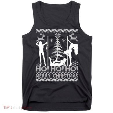 Ho Ho Ho Strippers X-Mas Ugly Christmas Sweater Tank Top