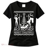 Ho Ho Ho Strippers X-Mas Ugly Christmas Sweater Women's T-Shirt thumb 0