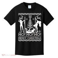 Ho Ho Ho Strippers X-Mas Ugly Christmas Sweater Kids T-Shirt thumb 0