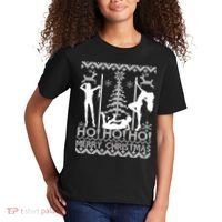 Ho Ho Ho Strippers X-Mas Ugly Christmas Sweater Kids T-Shirt thumb 2