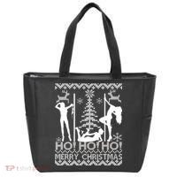 Ho Ho Ho Strippers X-Mas Ugly Christmas Sweater Tote Bag thumb 0