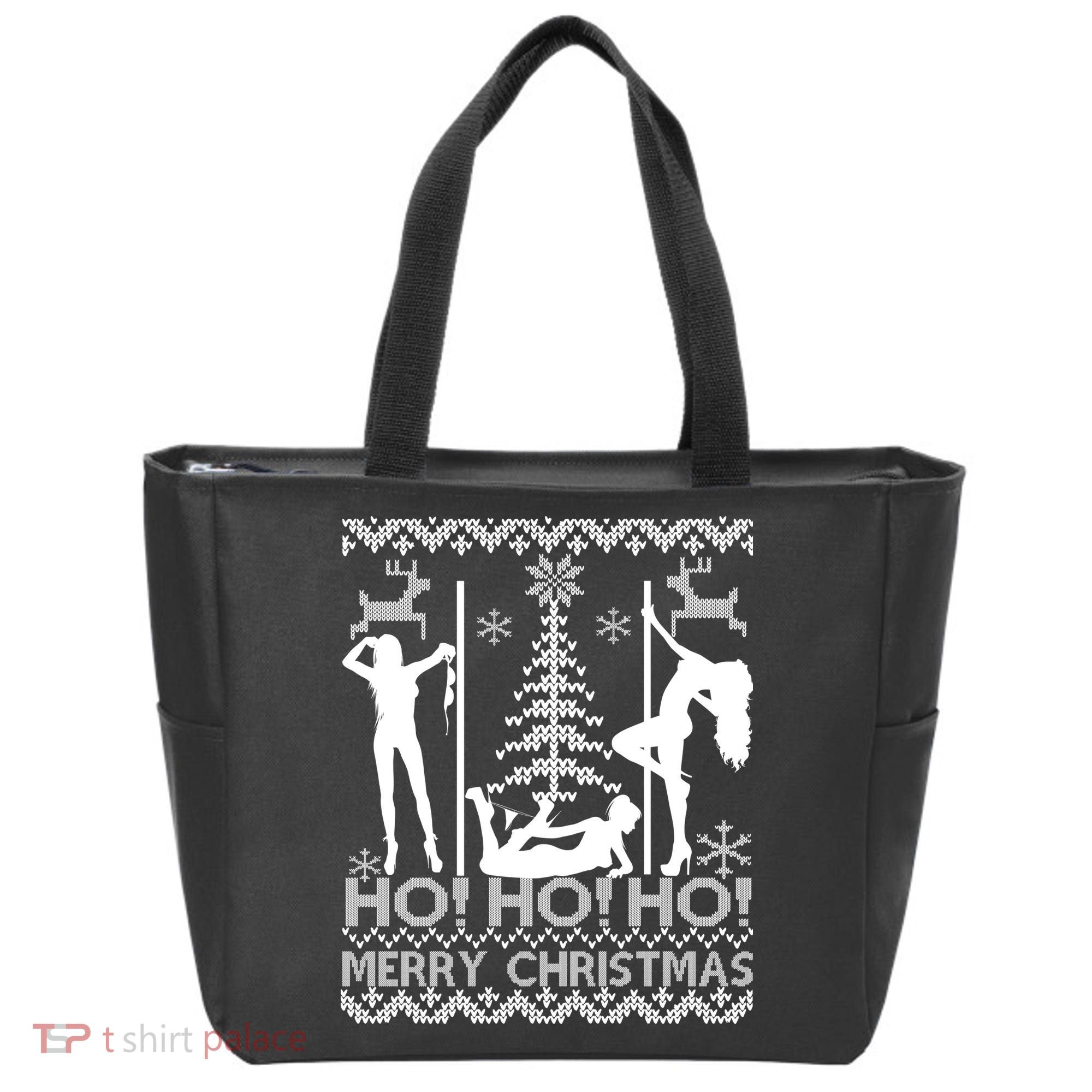 Ho Ho Ho Strippers X-Mas Ugly Christmas Sweater Tote Bag