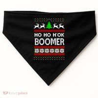 Ho Ho H'ok Boomer Ugly Christmas USA-Made Doggie Bandana thumb 0
