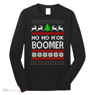 Ho Ho H'ok Boomer Ugly Christmas Long Sleeve Shirt