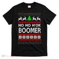 Ho Ho H'ok Boomer Ugly Christmas T-Shirt thumb 0