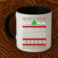 Ho Ho H'ok Boomer Ugly Christmas Coffee Mug thumb 2