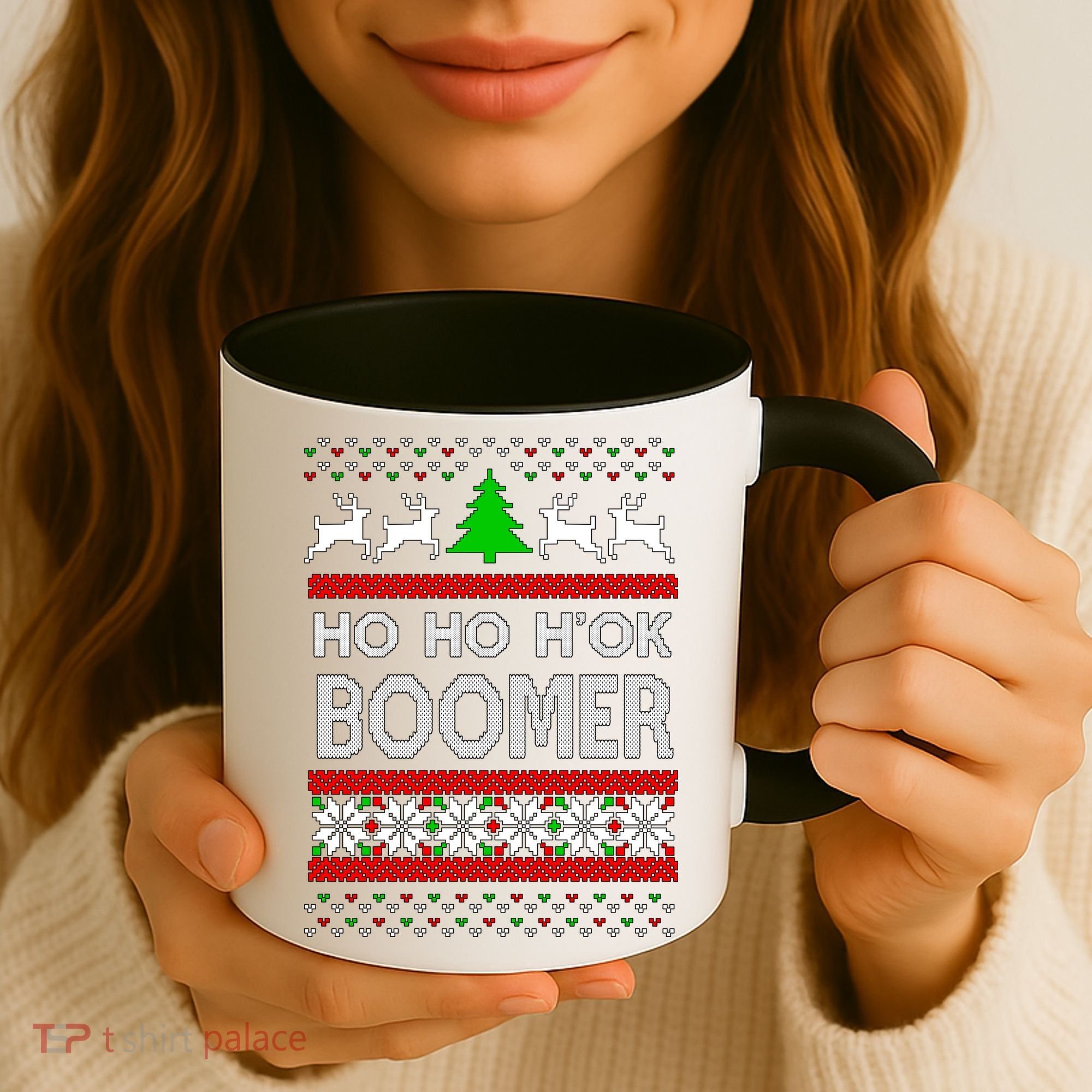 Ho Ho H'ok Boomer Ugly Christmas Coffee Mug