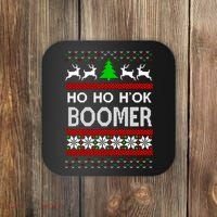 Ho Ho H'ok Boomer Ugly Christmas Coaster thumb 0