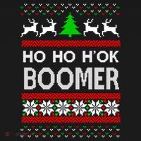 Ho Ho H'ok Boomer Ugly Christmas Coaster thumb 2