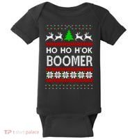 Ho Ho H'ok Boomer Ugly Christmas Baby Bodysuit thumb 0