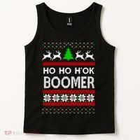 Ho Ho H'ok Boomer Ugly Christmas Tank Top thumb 2