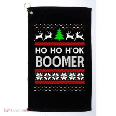 Ho Ho H'ok Boomer Ugly Christmas Golf Towel