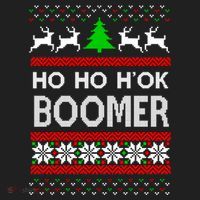 Ho Ho H'ok Boomer Ugly Christmas Golf Towel thumb 3