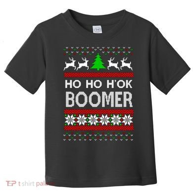 Ho Ho H'ok Boomer Ugly Christmas Toddler T-Shirt