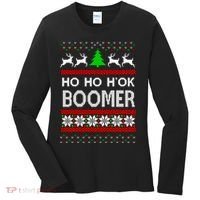 Ho Ho H'ok Boomer Ugly Christmas Women's Long Sleeve Shirt thumb 0