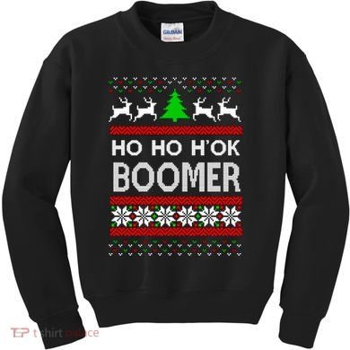 Ho Ho H'ok Boomer Ugly Christmas Kids Sweatshirt