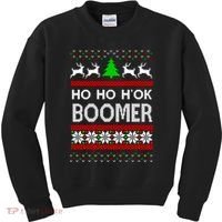 Ho Ho H'ok Boomer Ugly Christmas Kids Sweatshirt thumb 0