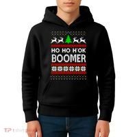 Ho Ho H'ok Boomer Ugly Christmas Kids Hoodie thumb 4