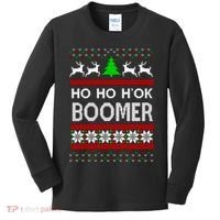 Ho Ho H'ok Boomer Ugly Christmas Kids Long Sleeve Shirt thumb 0