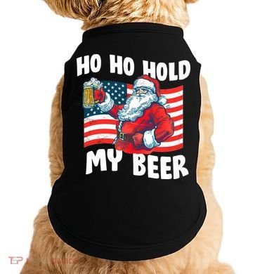 Ho Ho Hold My Beer Christmas In July Doggie Tank