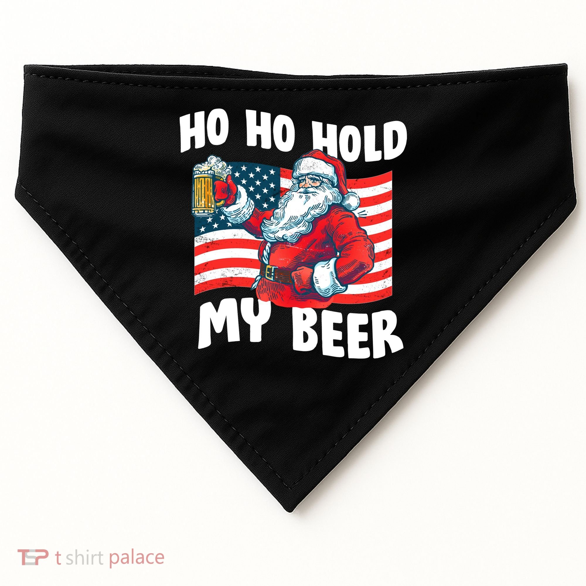 Ho Ho Hold My Beer Christmas In July USA-Made Doggie Bandana
