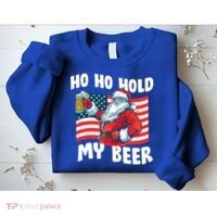 Ho Ho Hold My Beer Christmas In July Sweatshirt thumb 2