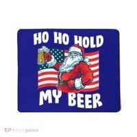 Ho Ho Hold My Beer Christmas In July Mousepad thumb 0