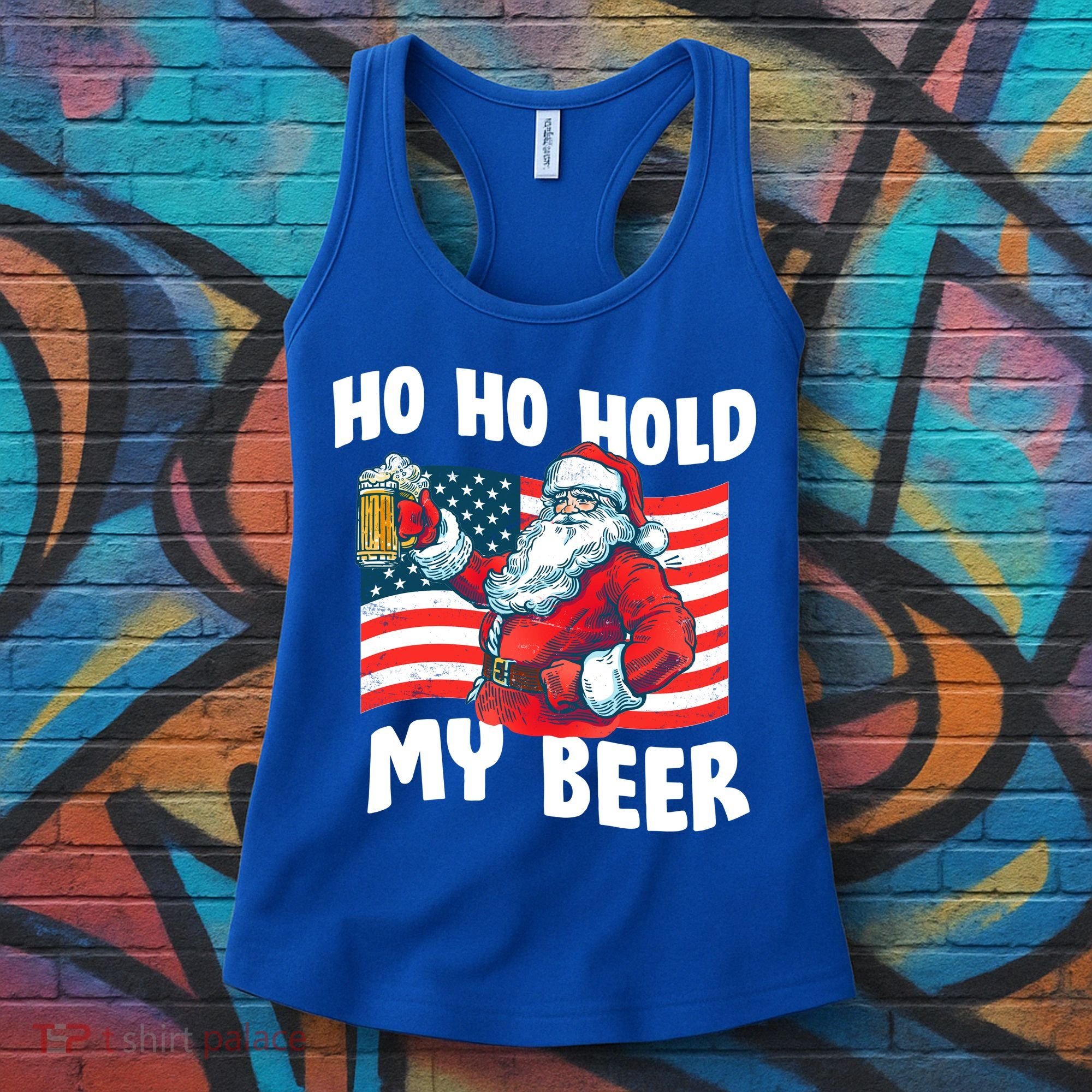 Ho Ho Hold My Beer Christmas In July Women's Tank Top