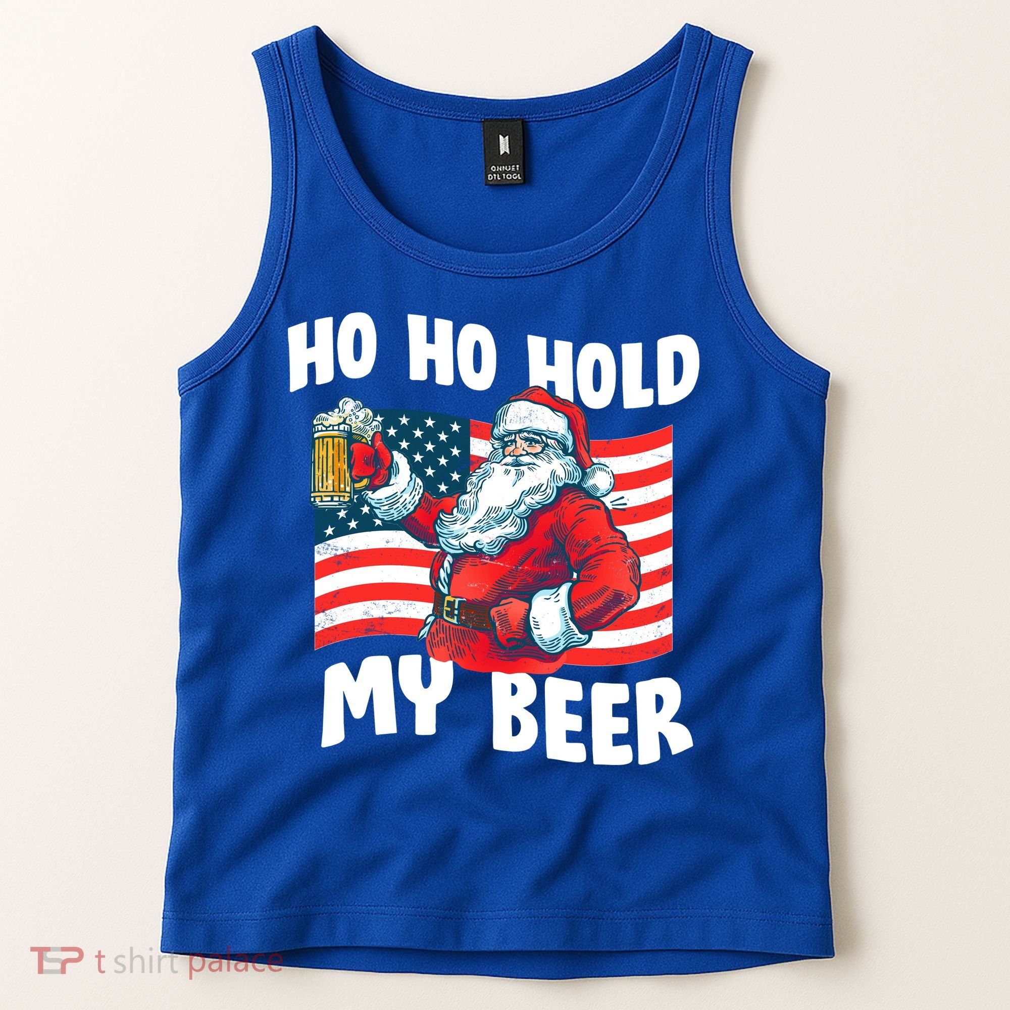 Ho Ho Hold My Beer Christmas In July Tank Top