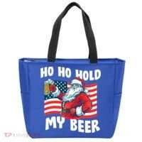 Ho Ho Hold My Beer Christmas In July Tote Bag thumb 0