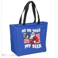 Ho Ho Hold My Beer Christmas In July Tote Bag thumb 2