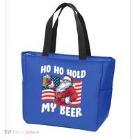 Ho Ho Hold My Beer Christmas In July Tote Bag thumb 3